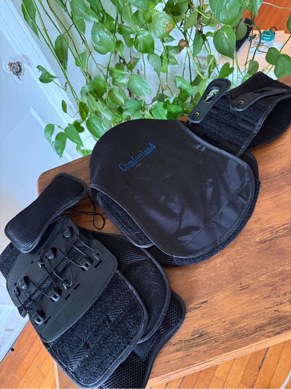 Comfortland Black Back Brace Support - Picture 1 of 9